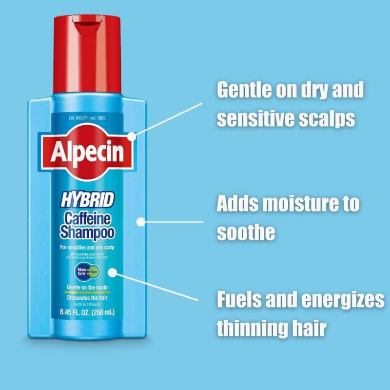 شامپو ضد ریزش و آبرسان آلپسین Alpecin Hybrid Caffeine حجم 250 میل - Image 3