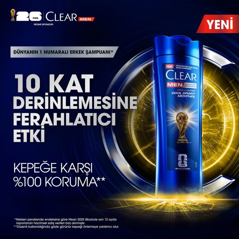 شامپو ضدشوره و خنک‌کننده مردانه کلیر Clear Men Cool Sport Menthol حجم 350 میل - Image 2