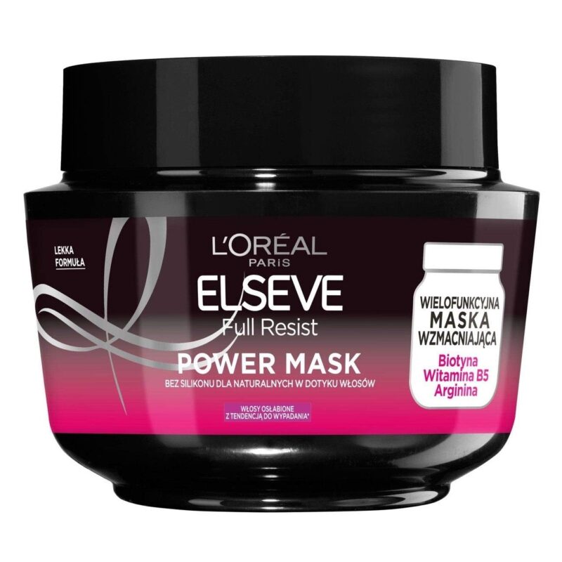 ماسک مو تقویت‌کننده و ضدشکنندگی لورآل LOreal Elseve Full Resist Power حاوی آمینکسیل و بیوتین حجم 300 میل - Image 2