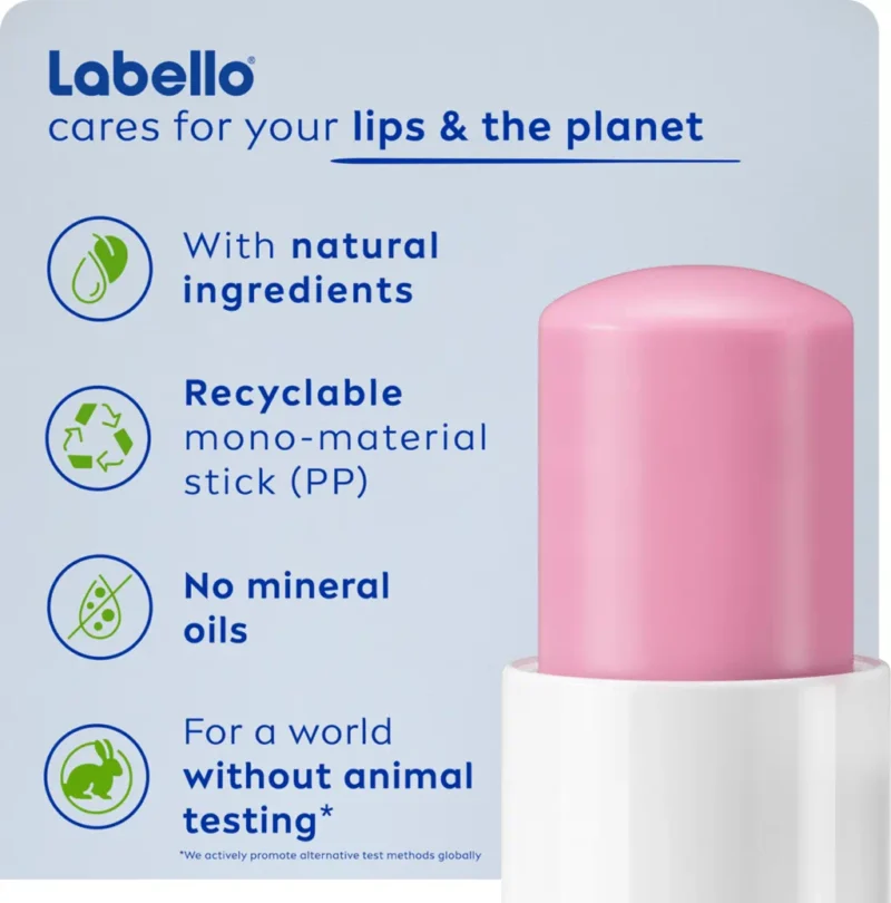بالم لب مرطوب‌کننده و صورتی‌کننده لابلو Labello Soft Rosé حاوی شی باتر و ویتامین E وزن 4.8 گرم - Image 4