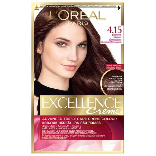 image_2JQUSby کیت رنگ موی لورال Loreal Excellence شماره 4.15 رنگ Frosted Brown - Image 1