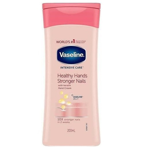 image_32HqpCb کرم مرطوب کننده دست و ناخن وازلین Vaseline مدل Healthy Hands & Stronger Nails حجم 200 میل - Image 1