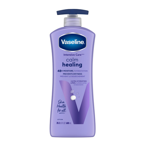 image_3AEG0bH لوسیون بدن تسکین بخش وازلین Vaseline مدل CALM HEALING حجم 600 میل - Image 1
