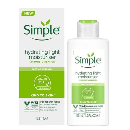image_4s20joV کرم مرطوب کننده و آبرسان سیمپل Simple مدل Light حجم 125میل - Image 1