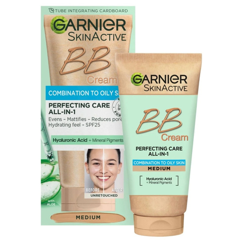 image_7DrYAZ3 بی بی کرم گارنیر Garnier رنگ مدیوم SPF25 مناسب پوست چرب ومختلط - Image 1