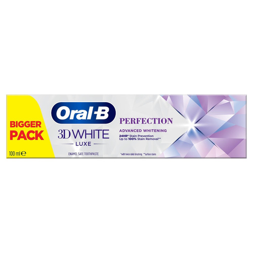 image_7RZzHR0 خمیر دندان سفیدکننده اورال بی Oral B مدل 3D White Perfection حجم 100 میل - Image 1