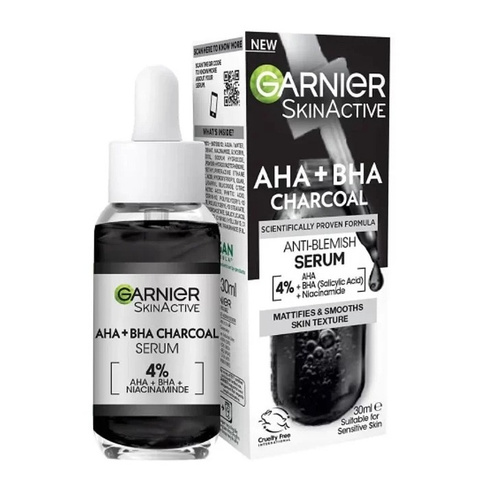 image_AgZAxRM سرم زغال ضد لک گارنیر Garnier حاوی AHA + BHA اصل فرانسه حجم 30 میل - Image 1