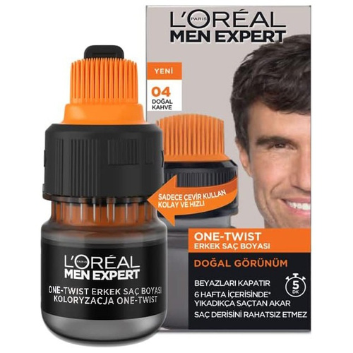 image_OMFCa8J کیت رنگ مو مردانه لورال Loreal شماره 04 رنگ قهوه ای حجم 50 میل - Image 1