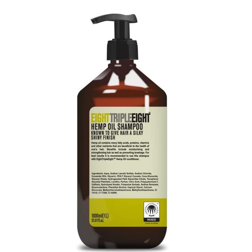 image_ONXn0d5 شامپو نرم و براق کننده مو اِیت تریپل اِیت Eight Triple Eight حاوی روغن شاهدانه حجم 1 لیتر - Image 1