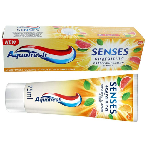 image_SDAoFAr خمیر دندان آکوافرش Aquafresh مدل Energising Senses حجم 75 میل - Image 1