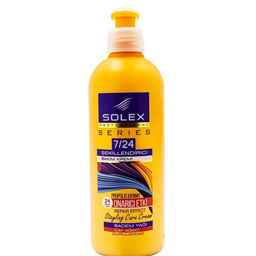 image_cmamFad کرم مراقبتی مو سولکس Solex مدل Onarici Etki حاوی عصاره بره موم، روغن بادام و درخت چای حجم 300 میل - Image 1