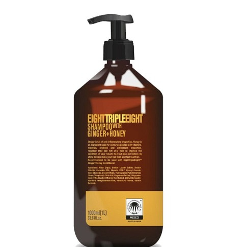 image_cwvFLtI شامپو تقویت کننده مو ایت تریپل ایت Eight Triple Eight حاوی عسل و عصاره زنجبیل حجم 1 لیتر - Image 1