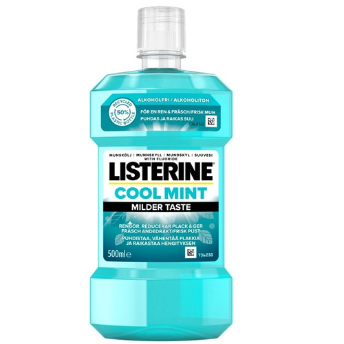 image_eWyz1g6 دهانشویه لیسترین Listerine مدل Cool mint حجم 500میل - Image 1