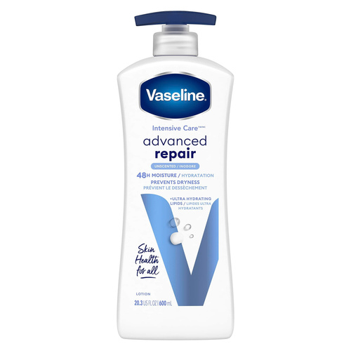 image_gXHDsIu لوسیون بدن وازلین Vaseline مدل Advanced Repair مناسب پوست خشک و حساس حجم 600 میل - Image 1