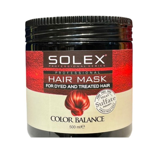 image_lqMfWeS ماسک مو سولکس Solex مناسب موی رنگ شده حجم بدون سولفات 500 میل - Image 1