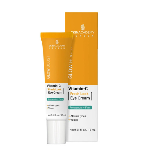 image_lue4Cy1 کرم جوانساز دور چشم اسکین آکادمی گلو بوست Glow Boost حاوی ویتامین سی حجم 15 میل - Image 1