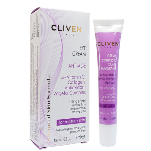 image_m5l8qF4 کرم ضد چروک دور چشم کلیون Cliven حاوی ویتامین C و آنتی اکسیدان حجم 15 میل - Image 1