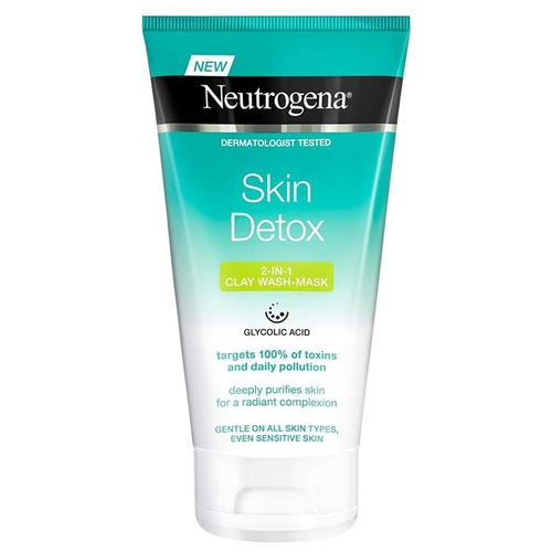 image_nk5xHfm شوینده و ماسک صورت نوتروژینا مدل خاک رس 2 در 1 Skin Detox - Image 1