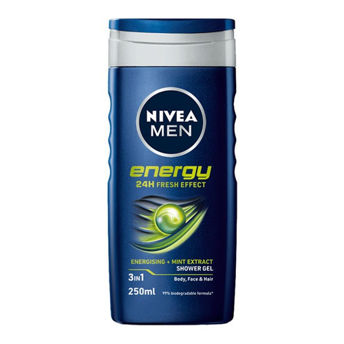 image_wACoyQ0 شامپو سر و بدن 3 در 1 مردانه نیوا NIVEA مدل Energy حجم 250 میل - Image 1
