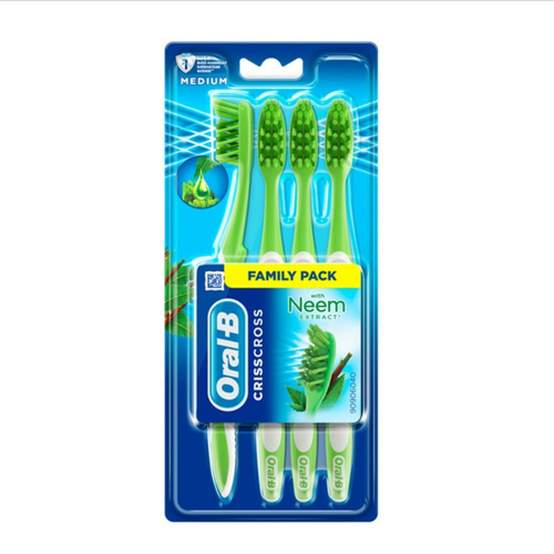 image_y7oHJui مسواک کریس کراس اورال بی مدل Neem Extract بسته 4 عددی - Image 1