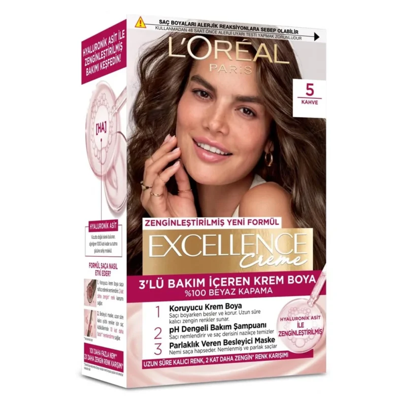 رنگ مو لورال LOREAL شماره 5 پایه قهوه ای - Image 1