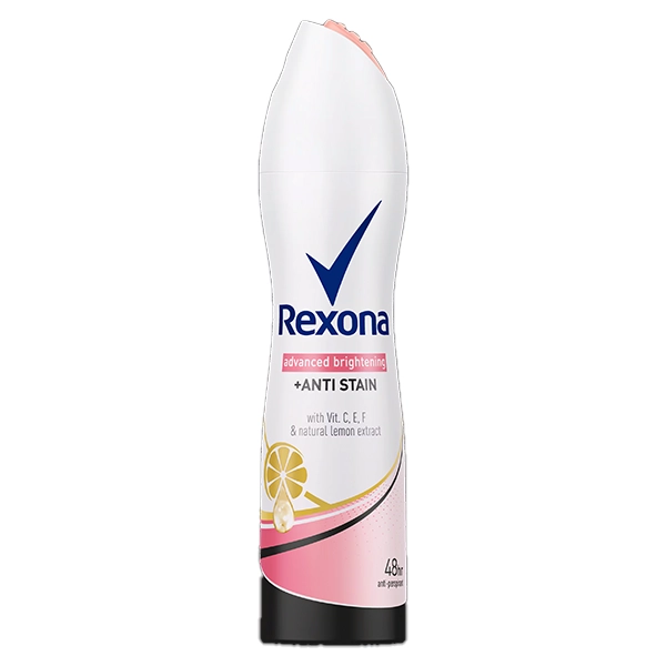 Rexona Advanced Brightening + Anti Stain اسپری ضد تعریق زنانه خشک روشنکننده و ضد لک رکسونا Rexona مدل Advanced Brightening + Anti Stain حجم 150 میل - Image 1