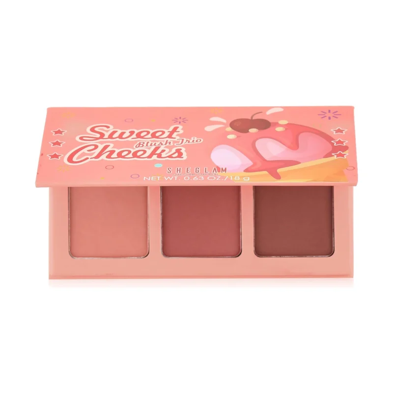 پالت رژگونه 3 رنگ شیگلم SHEGLAM مدل SWEET CHEEKS BLUSH TRIO حجم 18 گرم - Image 1