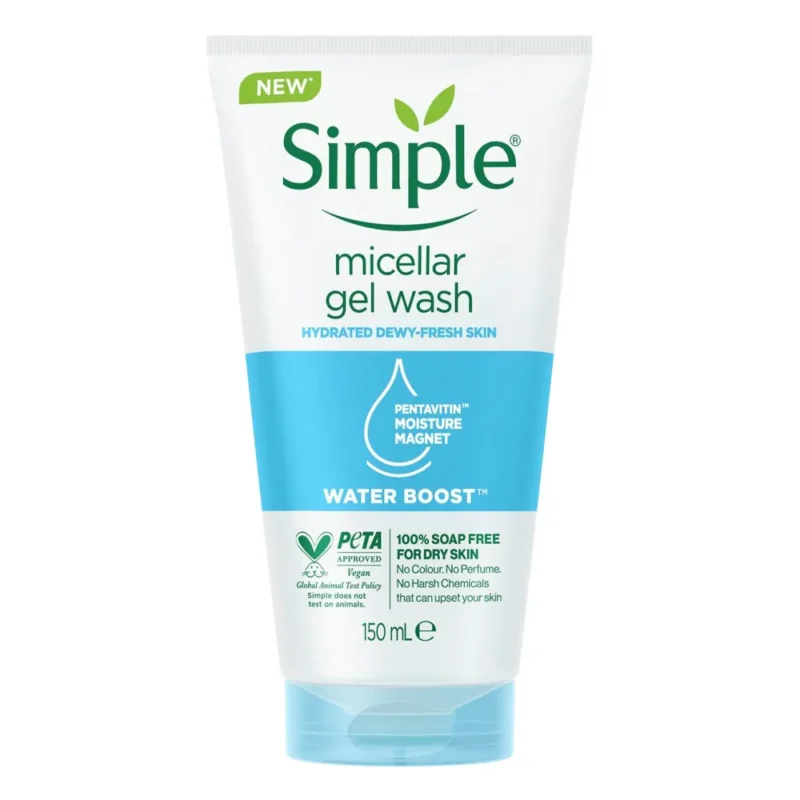 ژل شستشو صورت سیمپل SIMPLE مدل micellar gel wash حجم 150 میل - Image 1