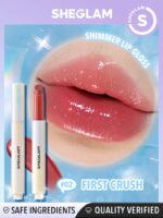 بالم لب حجم دهنده اکلیلی شیگلم SHEGLAM Pout Perfect Shimmer Lip Plumper رنگ FIRST CRUSH - Image 3