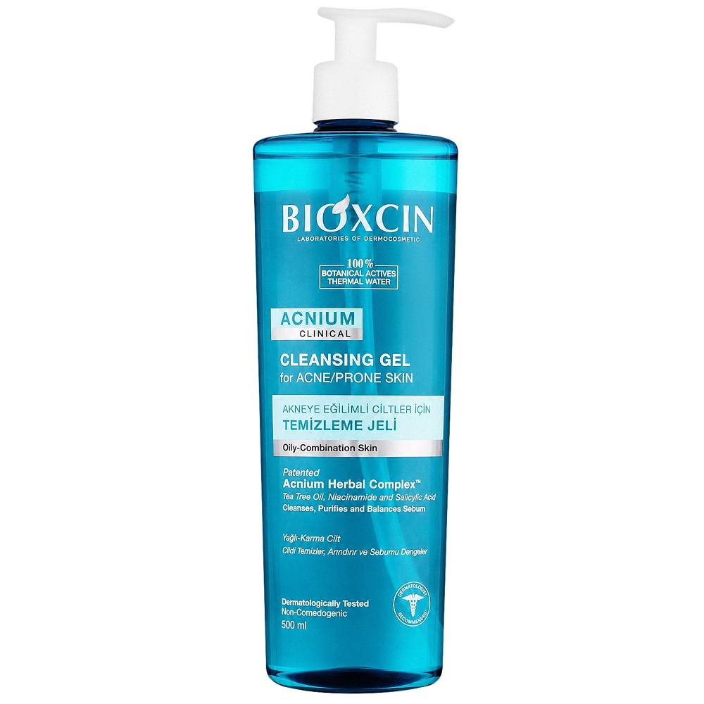 bioxcin acnium cleansing gel for acne and prone skin 500ml ژل شستشو صورت مخصوص پوست چرب و مستعد جوش بیوکسین bioxcin acnium cleansing gel حجم 500 میل - Image 1