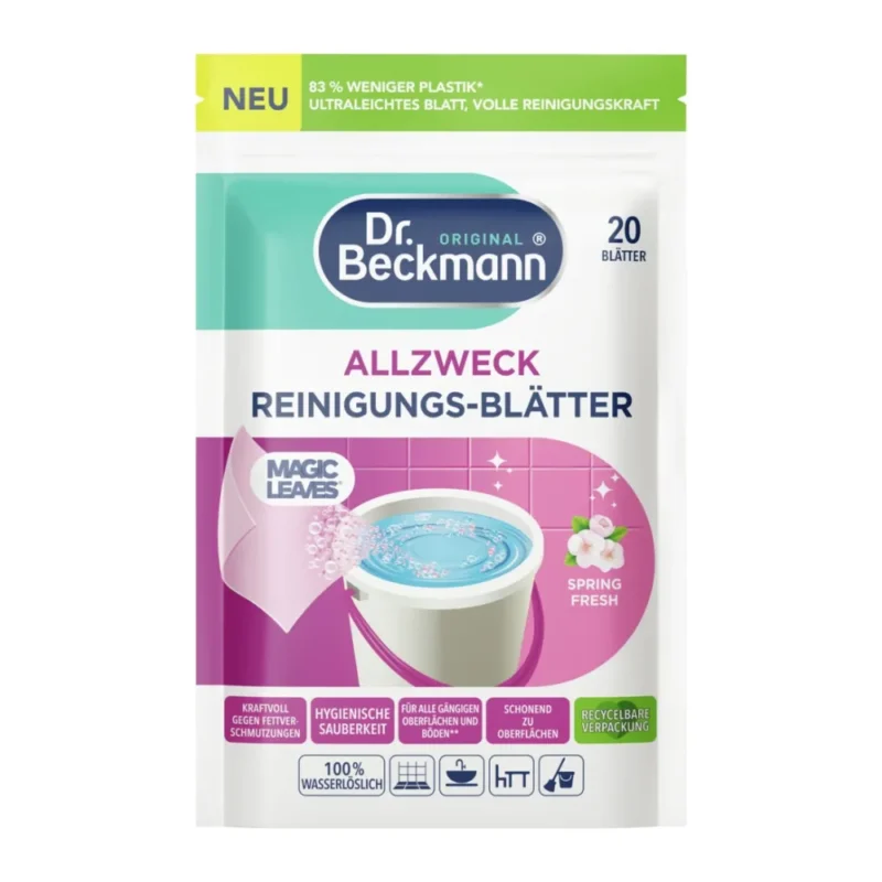 دستمال جادویی دکتر بکمن Dr. Beckmann مدل Spring Fresh رایحه شکوفه های بهاری بسته 20 عددی - Image 1