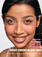 پالت رژگونه سه‌تایی شیگلم SHEGLAM Sweet Cheeks Blush Trio رنگ SunSet Cruise - Image 4