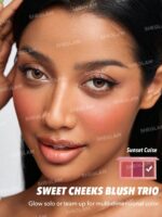 پالت رژگونه سه‌تایی شیگلم SHEGLAM Sweet Cheeks Blush Trio رنگ SunSet Cruise - Image 5