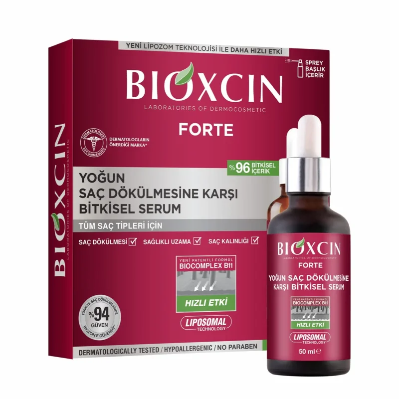 سرم ضدریزش فورت بیوکسین Bioxcin پک سه عددی و فاقد پارابن حجم هر یک ۵۰ میل - Image 1