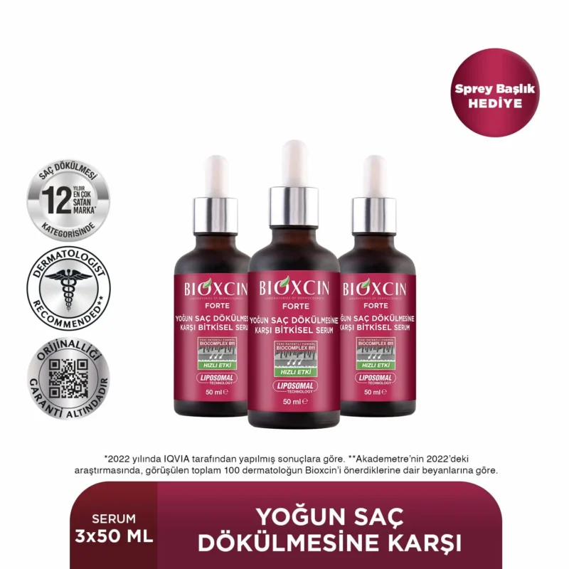 سرم ضدریزش فورت بیوکسین Bioxcin پک سه عددی و فاقد پارابن حجم هر یک ۵۰ میل - Image 4