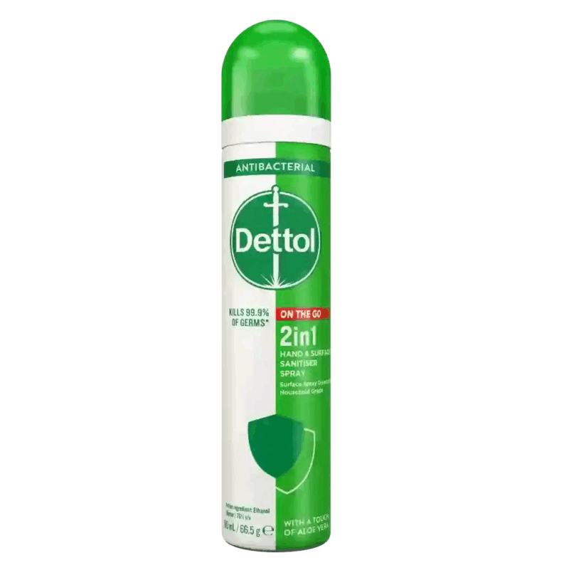 اسپری ضدعفونی‌ کننده دست و سطوح دتول Dettol 2in1 حجم 90 میل - Image 1