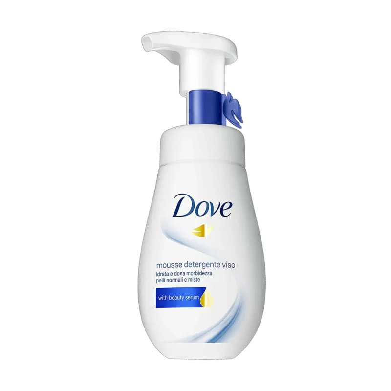 Dove Hydrating Facial Cleansing Mousse for Dry Skin-160ml فوم پاککننده و آبرسان صورت داو مخصوص پوست خشک Dove Hydrating Facial Cleansing Mousse for Dry Skin حجم 160 میل - Image 1
