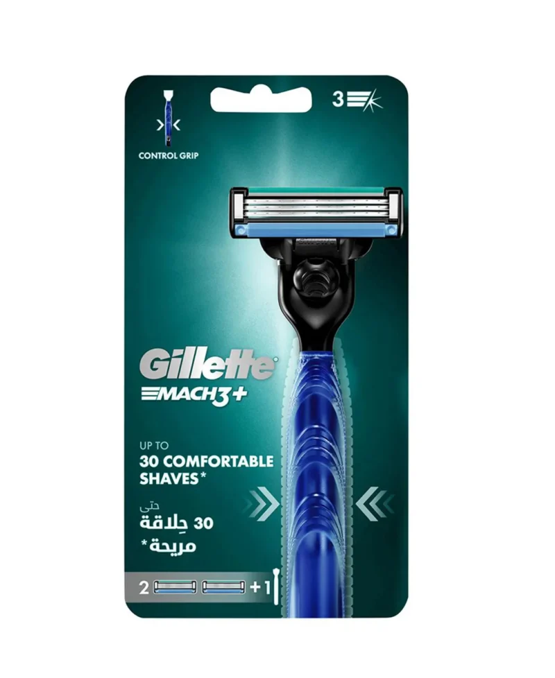 خودتراش ژیلت Mach3 به همراه 2 تیغه یدک Gillette Mach3 Razor with 2 Refill Blade - Image 1