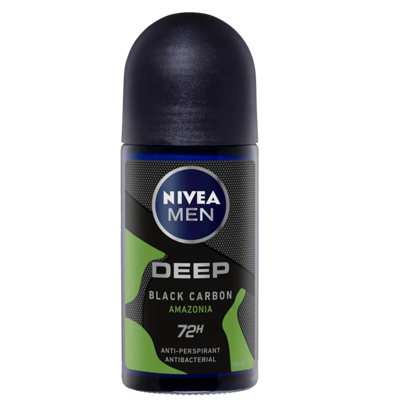 Nivea Men Deep Black Carbon Amazonia Roll On 50ml مام رول مردانه نیوآ Nivea Deep Black Carbon Amazonia حجم 50 میل - Image 1
