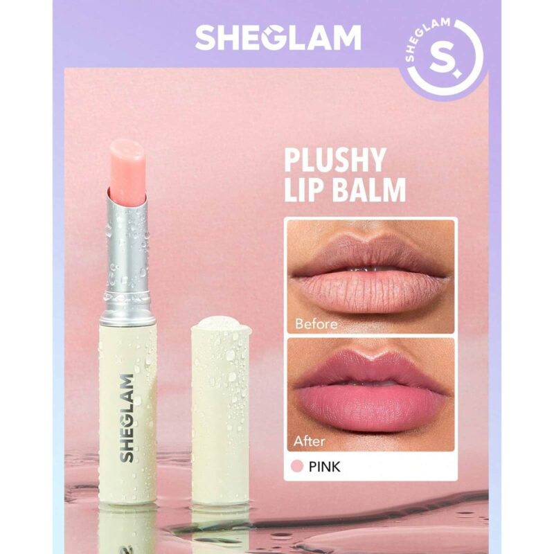 بالم لب صورتی شیگلم SHEGLAM PLUSHY LIP BALM 02 Pink حجم 2 گرم - Image 4