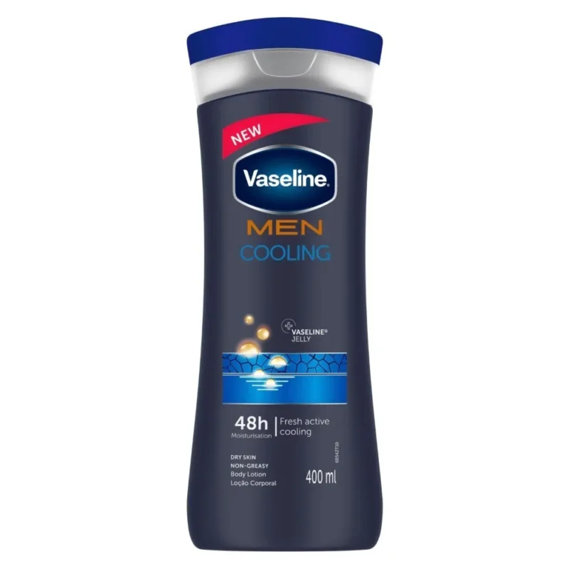 لوسیون بدن مردانه مرطوب کننده و خنک کننده وازلین Vaseline Cooling حجم 400 میل - Image 1