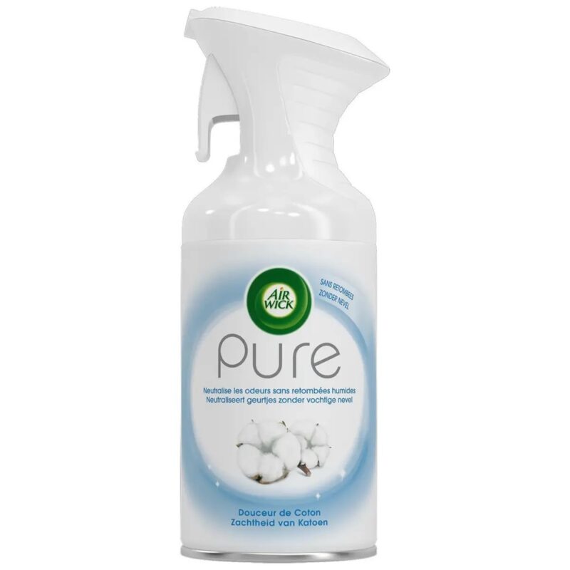 اسپری خوشبو کننده هوا با رایحه پنبه ایرویک Air Wick pure cotton حجم 250 میل - Image 1