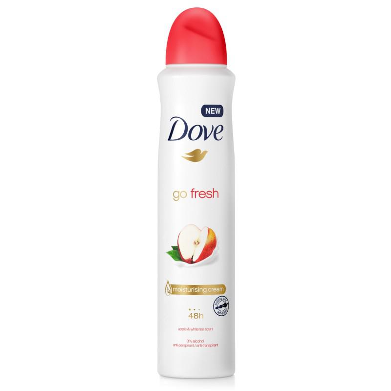 dove-go-fresh-apple-white-tea-deodorant-spray-250ml اسپری ضد تعریق زنانه داو سیب و چای سفید Dove Apple & White Tea حجم 250 میل - Image 1