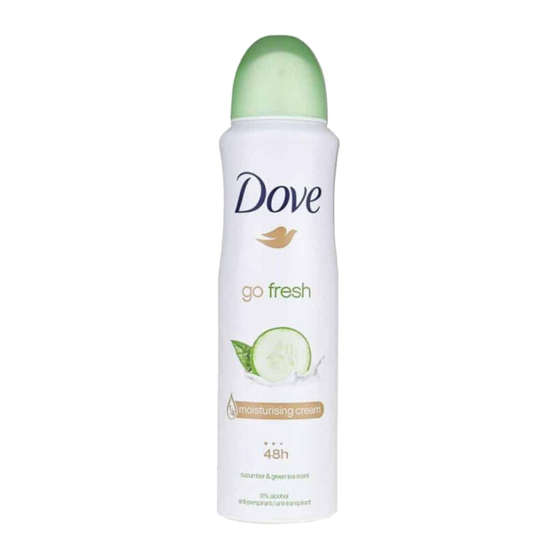 dove-go-fresh-cucumber-and-green-tea-scent-anti-perspirant-spray-150ml اسپری ضد تعریق زنانه داو Dove Cucumber And Green Tea حجم 250 میل - Image 1