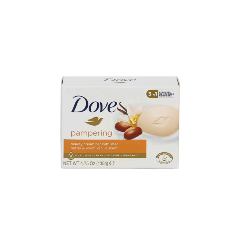 صابون داو Dove مدل وانیلی شی باتر vanilla shea butter pampering حجم 135 گرم - Image 1