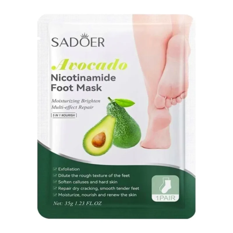 sadoer-avocado-nicotinamide-foot-mask-35g ماسک پوشیدنی پا سادور حاوی عصاره آووکادو Sadoer Avocado حجم 35 گرم - Image 1