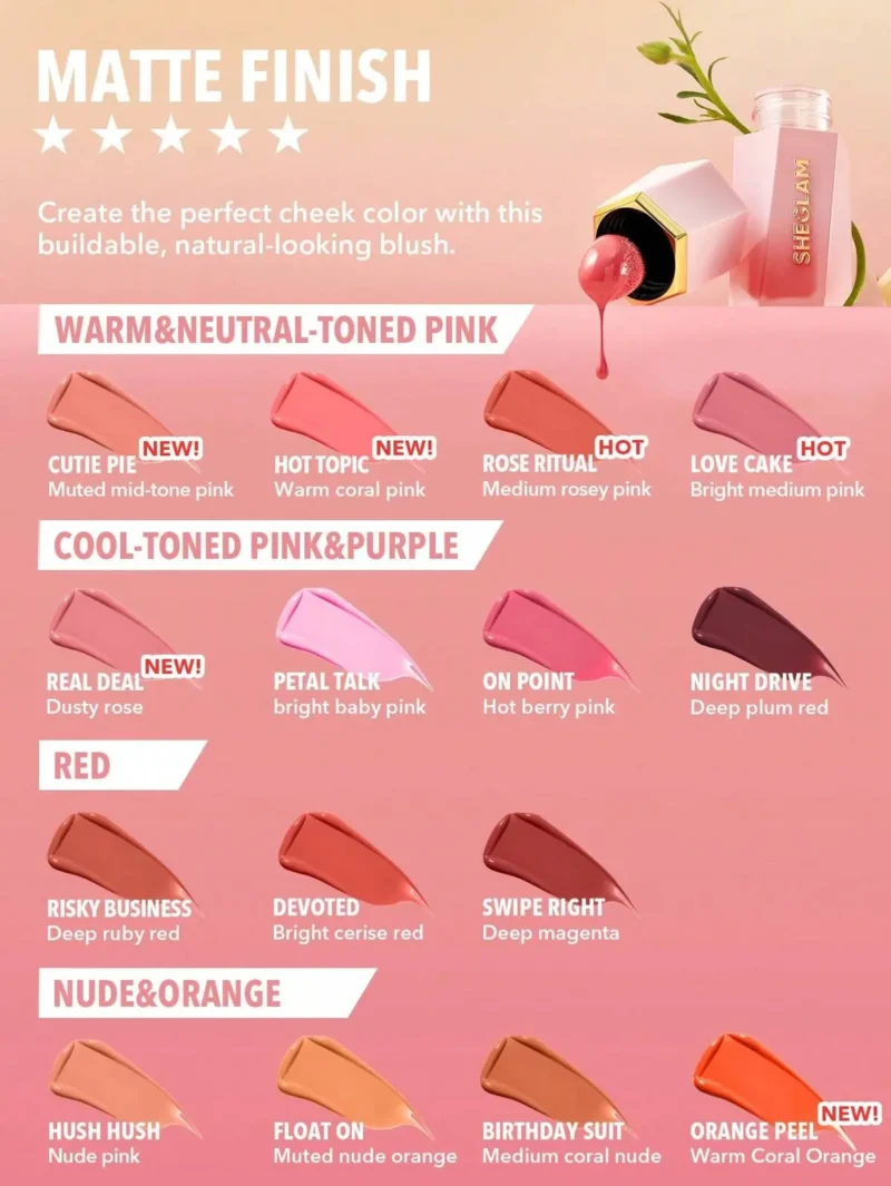 رژگونه مایع شیگلم SHEGLAM Color Bloom رنگ Rose Ritual - Image 2