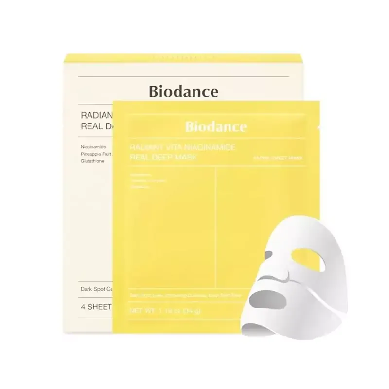 Biodance-niacinamide-mask ماسک روشن کننده و ضد لک نیاسینامید بایودنس Biodance Niacinamide deep mask - Image 1
