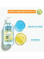 ژل شستشوی ضدجوش گارنیر Garnier-Fast Clear Salicylic Acid & Vitamin C حاوی 2% سالیسیلیک اسید و ویتامین C حجم 200 میل - Image 2