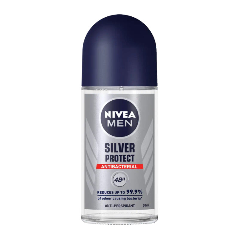 nivea-men-silver-protect-roll-on-50ml مام رول مردانه نیوآ Nivea Silver Protect ضد حساسیت حجم 50 میل - Image 1